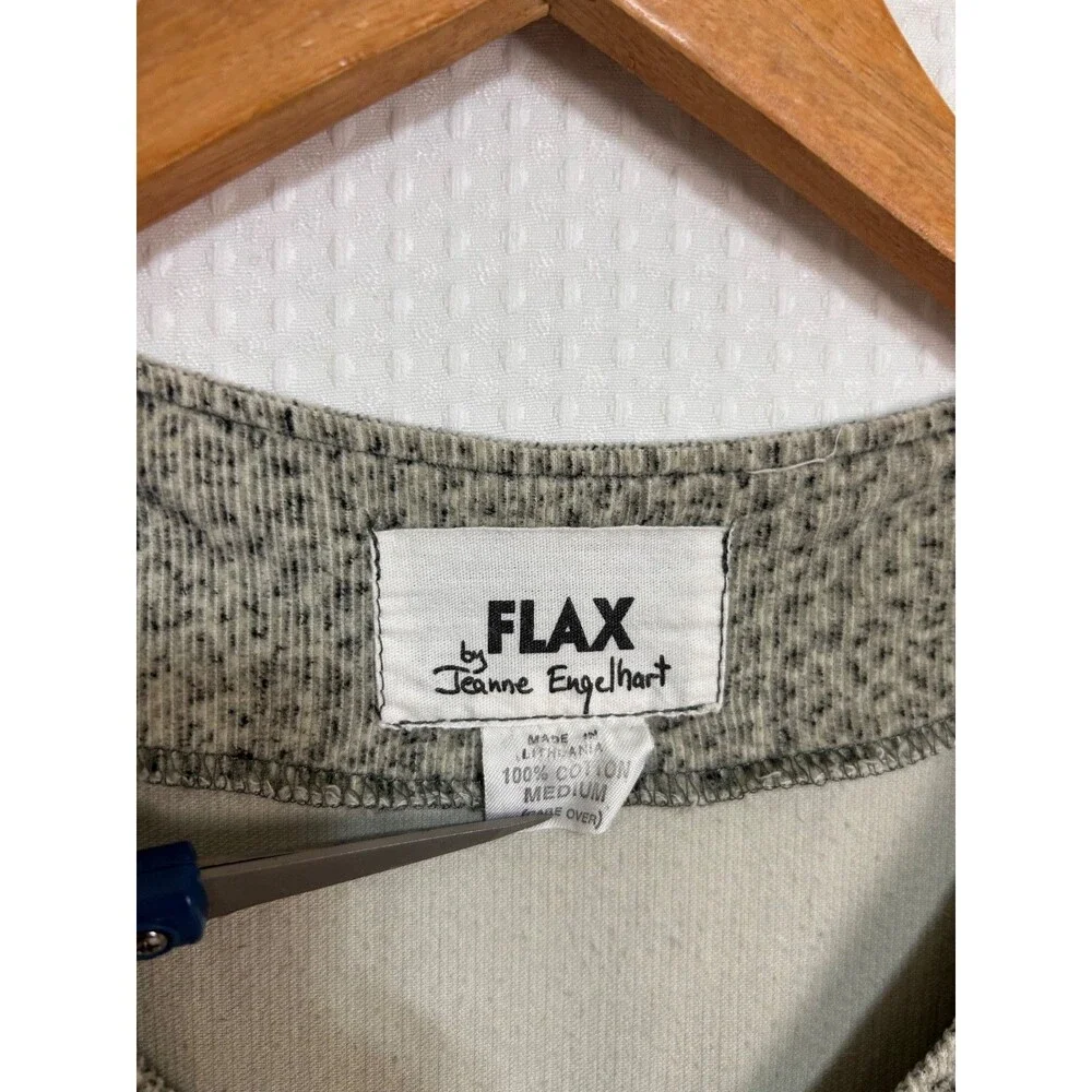 FLAX BY JEANNE ENGELHART Speckled Corduroy Maxi Dress size M Boho Art To Wear c - Picture 10 of 11